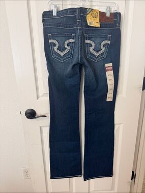 NWT Big Star Dark Blue Boot Cut Jeans with Embroidered Back Pockets